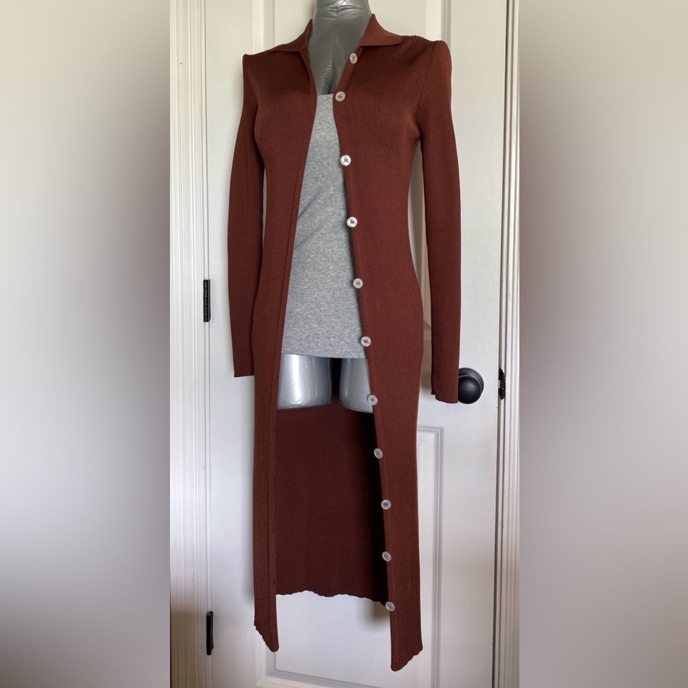 Forever 21 long cardigan, copper, L